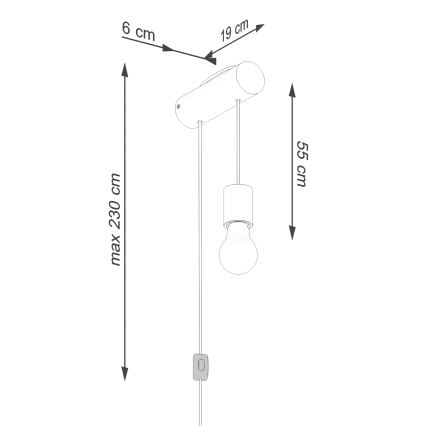 Wandlamp NIMBI 1xE27/15W/230V beuken