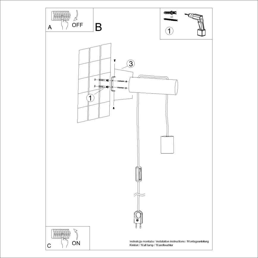 Wandlamp NIMBI 1xE27/15W/230V beuken