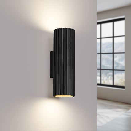 Wandlamp KARBON 2xGU10/10W/230V zwart