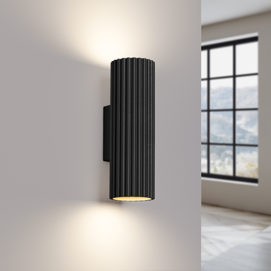 Wandlamp KARBON 2xGU10/10W/230V zwart