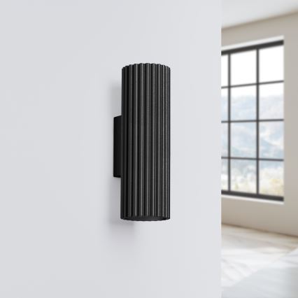 Wandlamp KARBON 2xGU10/10W/230V zwart