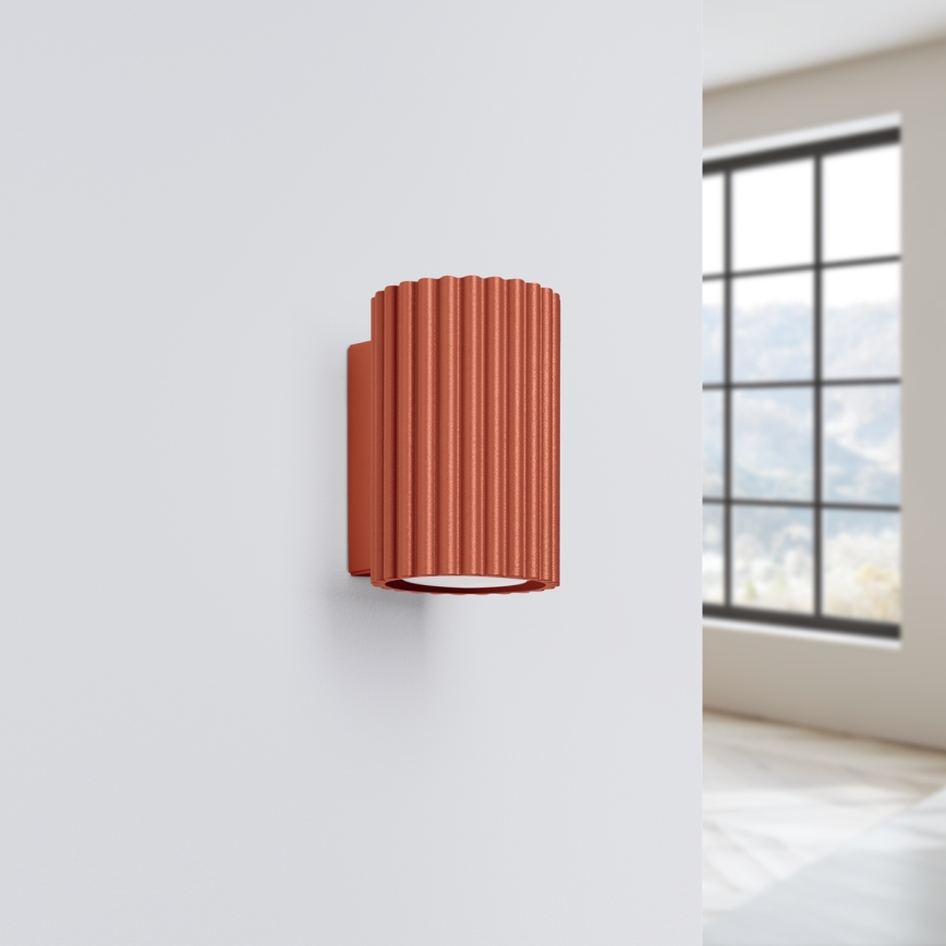 Wandlamp KARBON 1xGU10/10W/230V rood