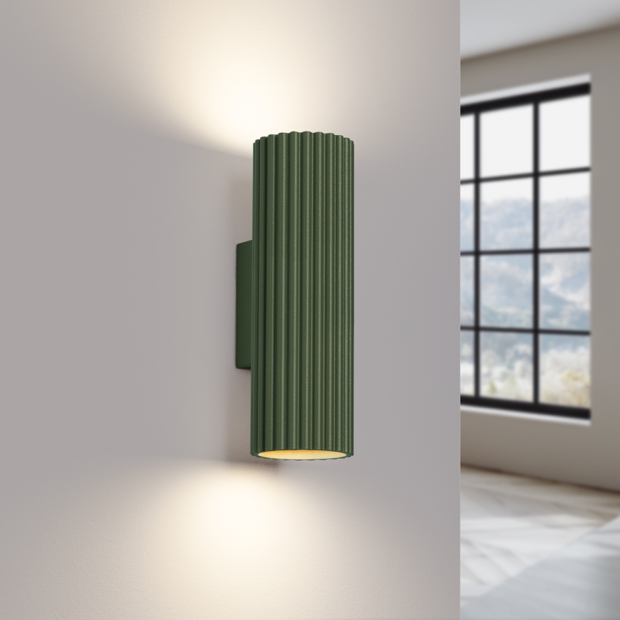 Wandlamp KARBON 2xGU10/10W/230V groen