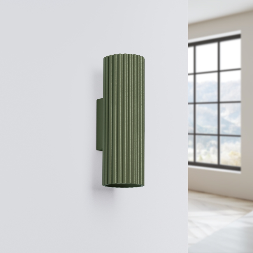 Wandlamp KARBON 2xGU10/10W/230V groen
