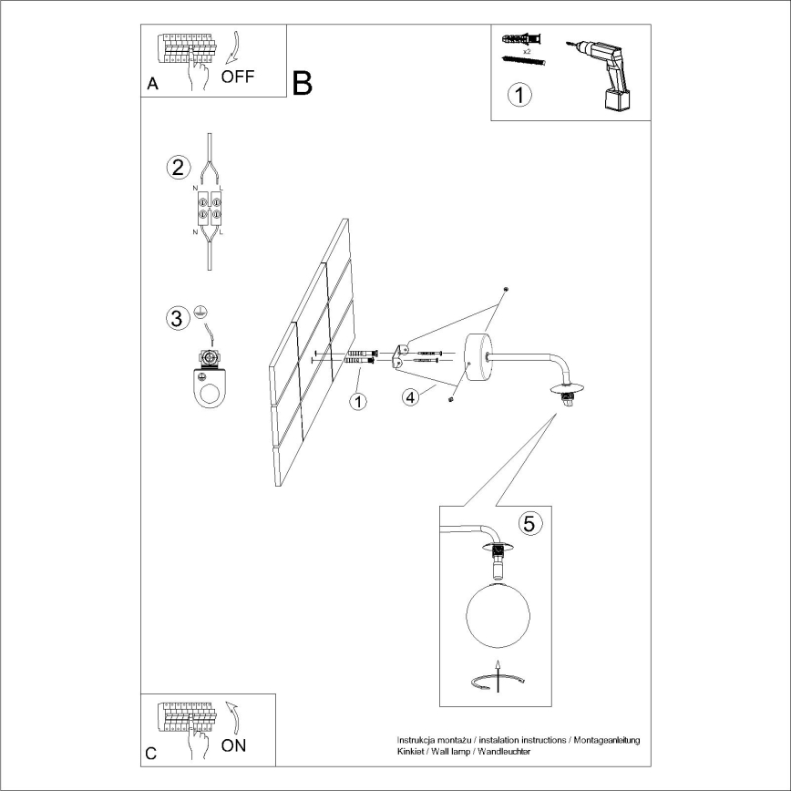 Wandlamp ASTRAL 1xG9/8W/230V wit