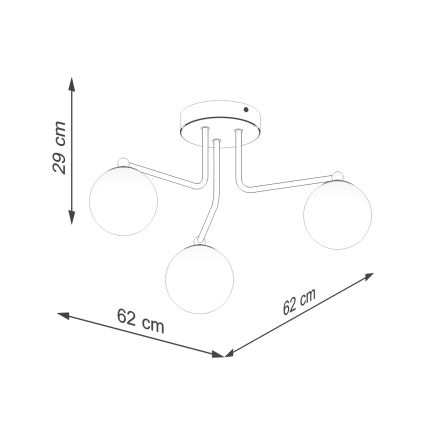 Hanglamp met vaste pendel ASTRAL 3xG9/8W/230V wit