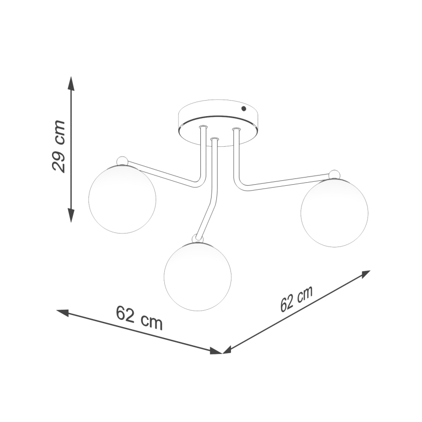 Hanglamp met vaste pendel ASTRAL 3xG9/8W/230V wit