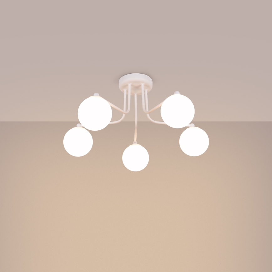 Hanglamp met vaste pendel ASTRAL 5xG9/8W/230V wit