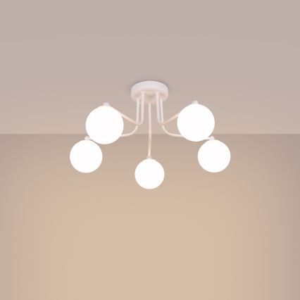 Suspension-barre ASTRAL 5xG9/8W/230V blanc