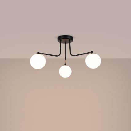 Hanglamp met vaste pendel ASTRAL 3xG9/8W/230V zwart