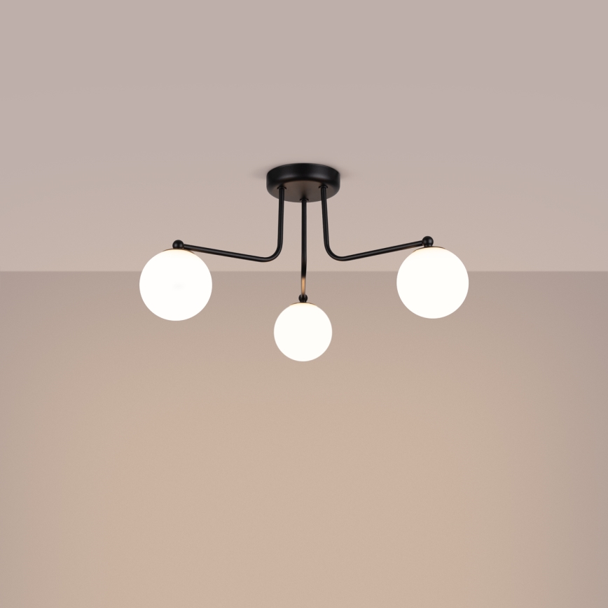 Hanglamp met vaste pendel ASTRAL 3xG9/8W/230V zwart