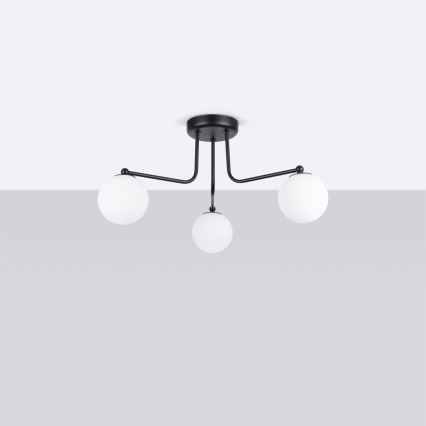 Hanglamp met vaste pendel ASTRAL 3xG9/8W/230V zwart