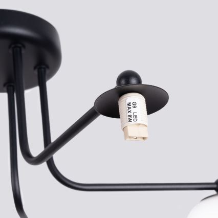 Hanglamp met vaste pendel ASTRAL 5xG9/8W/230V zwart