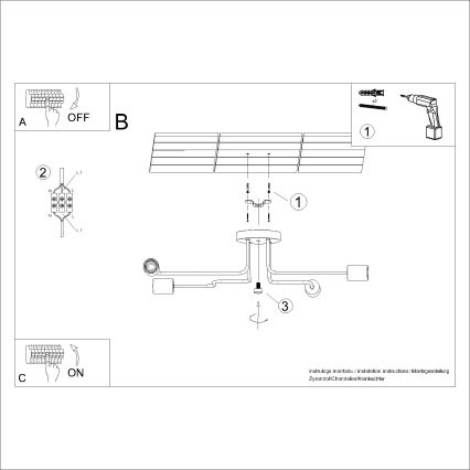 Bevestigde hanglamp TIMBO 4xE27/15W/230V zwart/beige/beuken