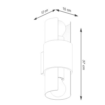 Applique murale FLASH 2xE27/15W/230V blanc