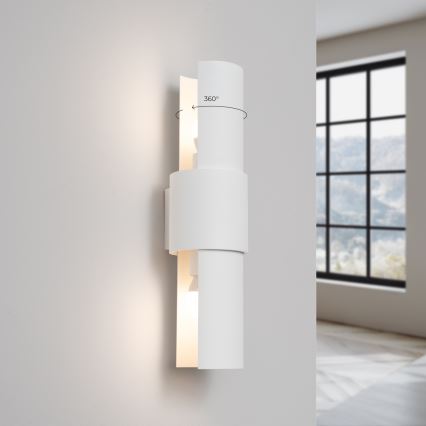 Wandlamp FLASH 2xE27/15W/230V wit