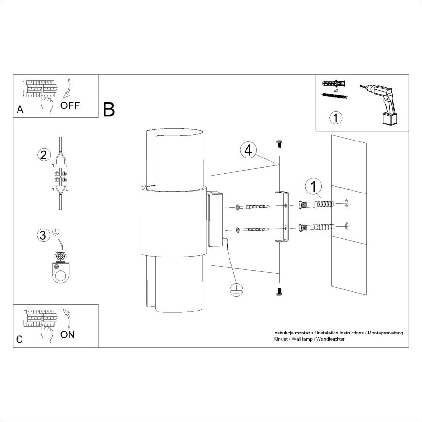 Wandlamp FLASH 2xE27/15W/230V wit