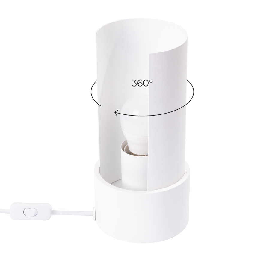 Lampe de table FLASH 1xE27/15W/230V blanc