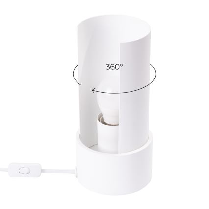 Tafellamp FLASH 1xE27/15W/230V wit