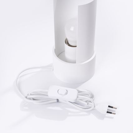 Tafellamp FLASH 1xE27/15W/230V wit