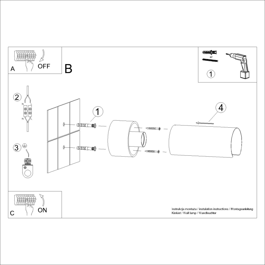 Applique murale FLASH 1xE27/15W/230V blanc