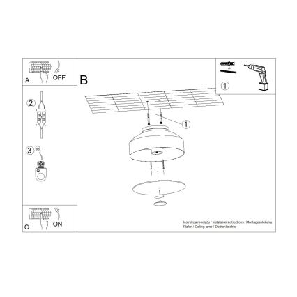 Plafonnier OMIQ 4xE27/15W/230V Ø 30 cm blanc