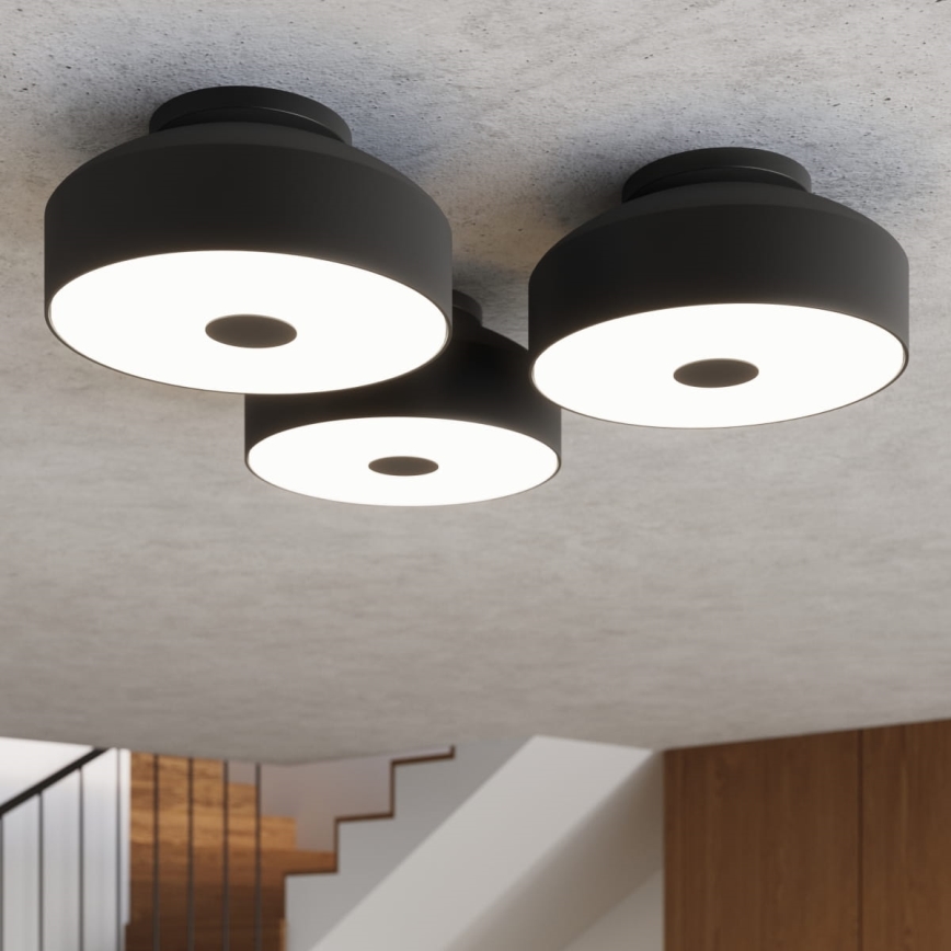 Plafondlamp OMIQ 4x E27/15W/230V Ø 30 cm zwart