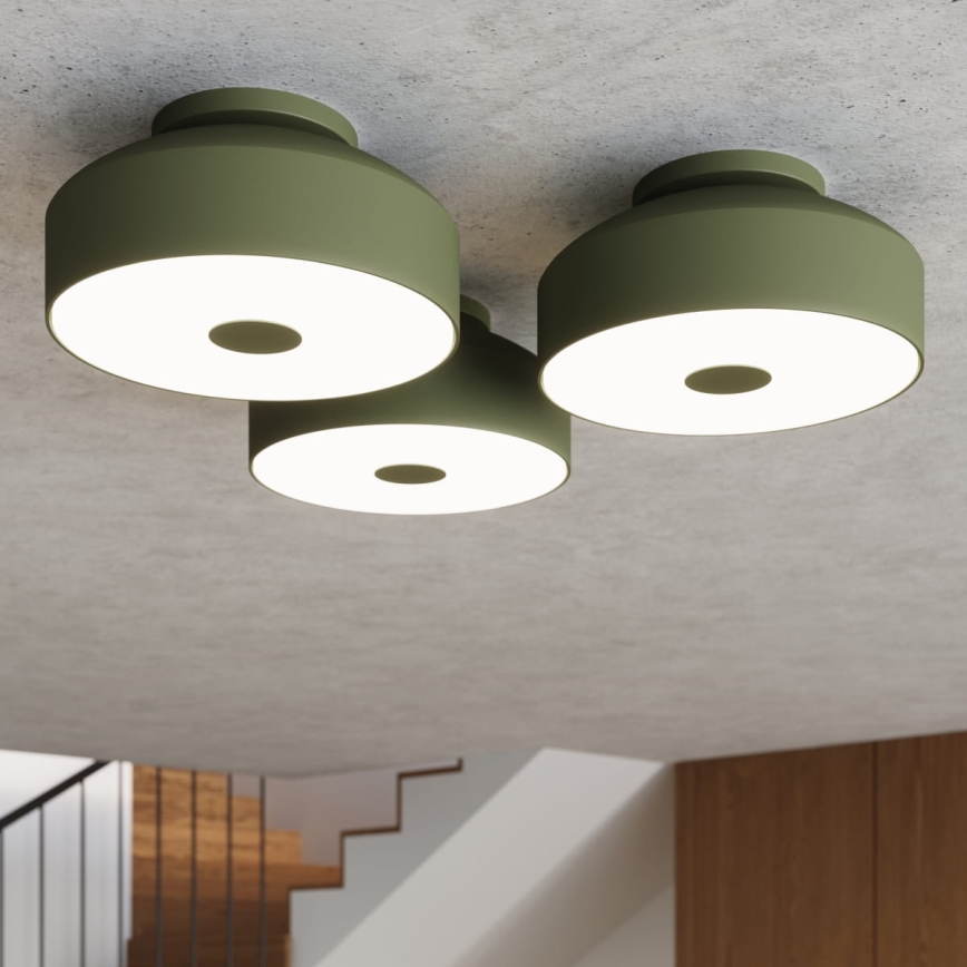 Plafonnier OMIQ 4xE27/15W/230V Ø 30 cm vert