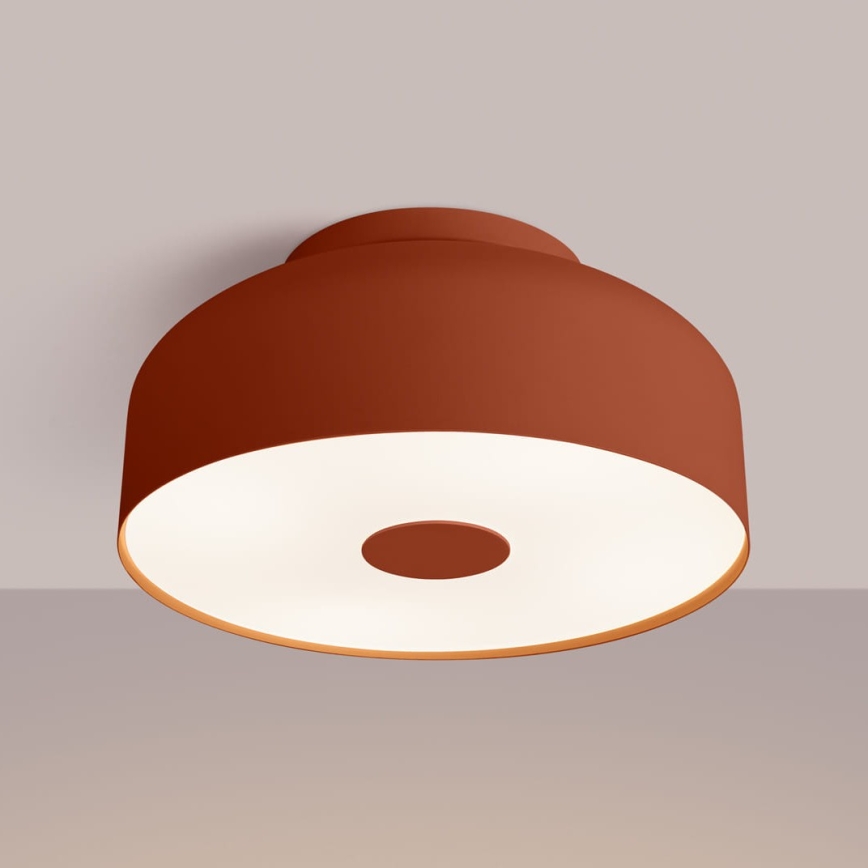 Plafondlamp OMIQ 4xE27/15W/230V Ø 30 cm rood