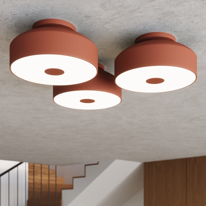 Plafondlamp OMIQ 4xE27/15W/230V Ø 30 cm rood