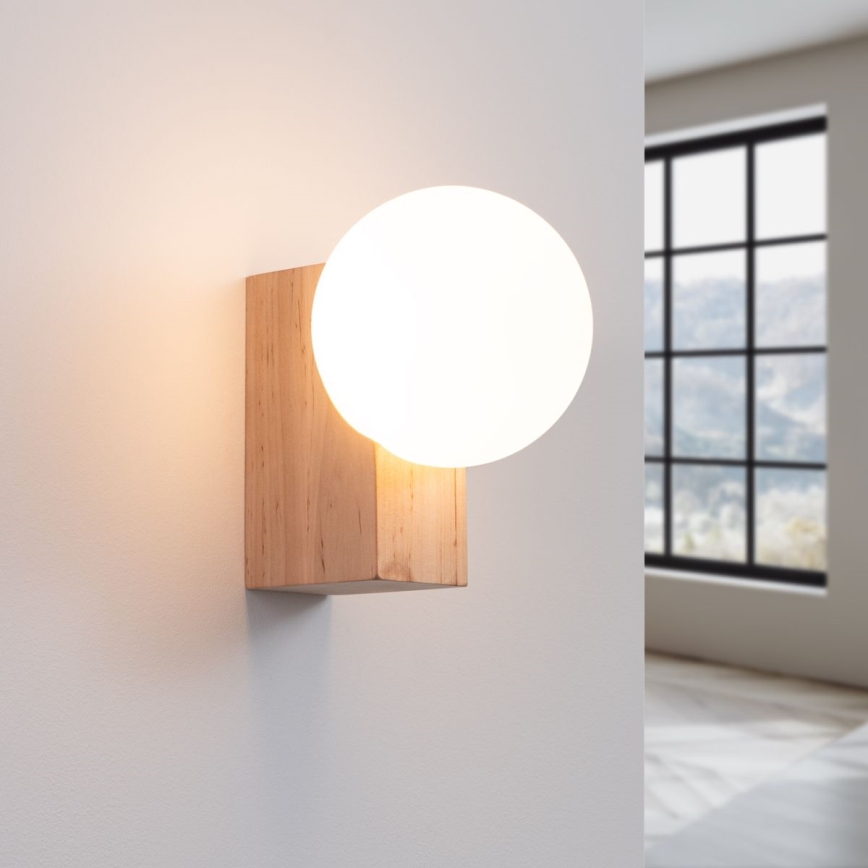 Applique murale BULBO 1xG9/8W/230V hêtre/blanc