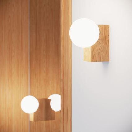 Applique murale BULBO 1xG9/8W/230V hêtre/blanc