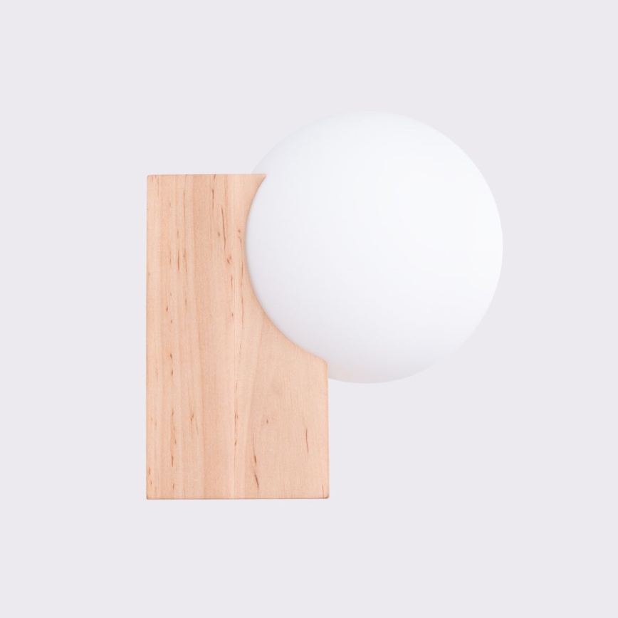 Applique murale BULBO 1xG9/8W/230V hêtre/blanc