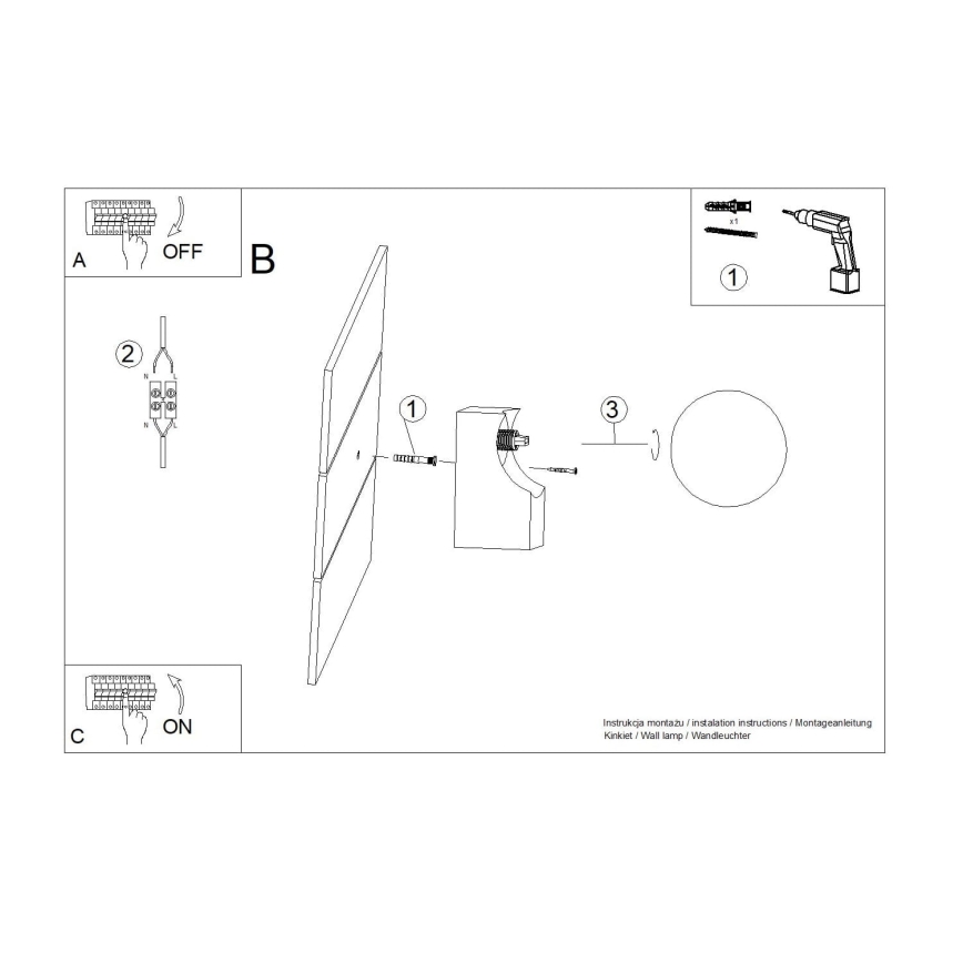 Applique murale BULBO 1xG9/8W/230V hêtre/blanc