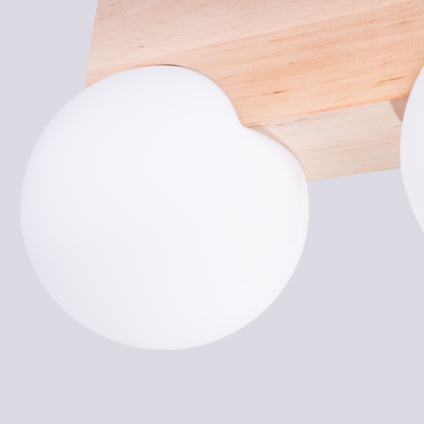Plafondlamp BULBO 2xG9/8W/230V beuken/wit