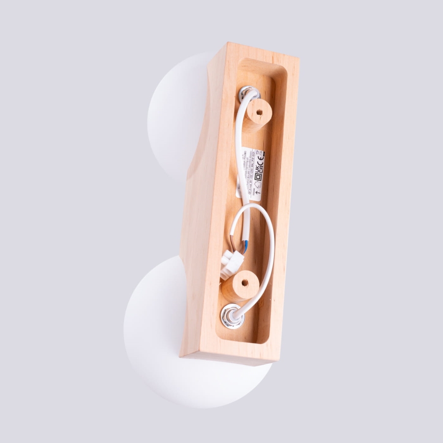 Plafondlamp BULBO 2xG9/8W/230V beuken/wit