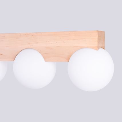 Plafonnier BULBO 4xG9/8W/230V hêtre/blanc