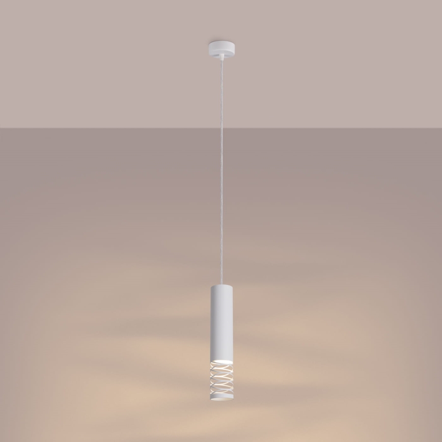 Hanglamp aan een koord LAMI 1xGU10/10W/230V wit