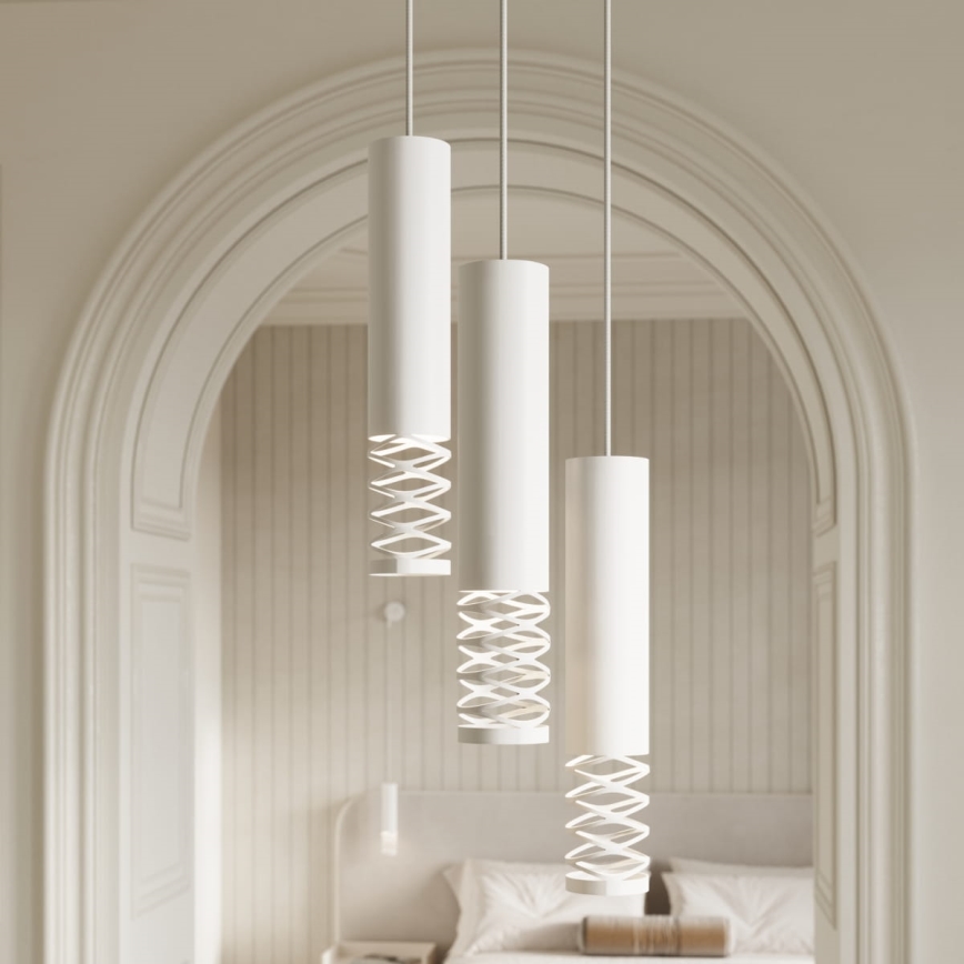 Hanglamp aan een koord LAMI 1xGU10/10W/230V wit