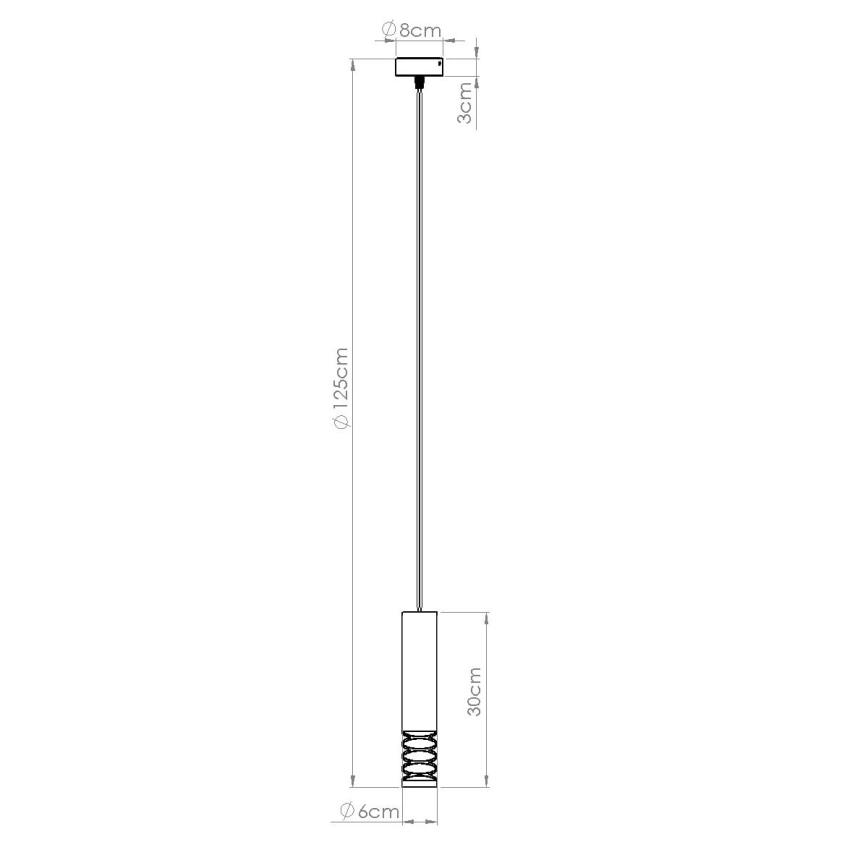 Hanglamp aan een koord LAMI 1xGU10/10W/230V wit