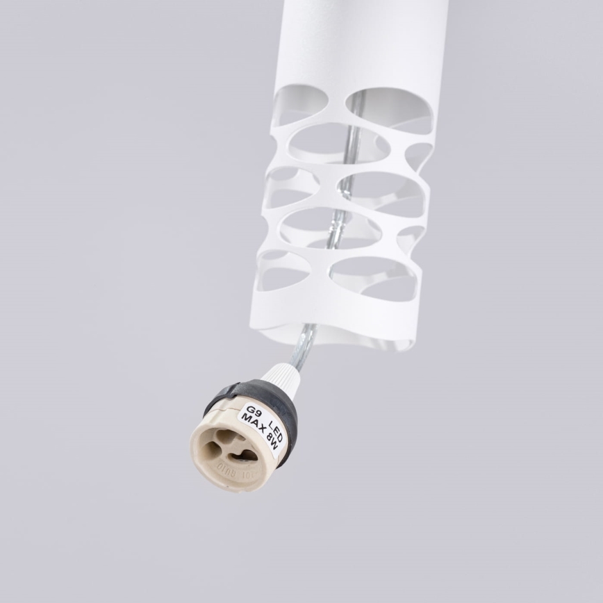 Hanglamp aan een koord LIRO 2xGU10/10W/230V wit