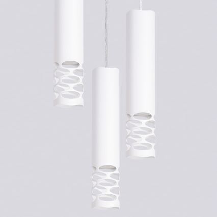 Hanglamp aan een koord LIRO 3xGU10/10W/230V wit