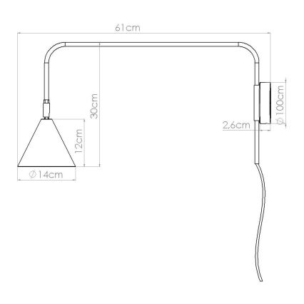 Wandlamp NOX 1xE14/10W/230V crème