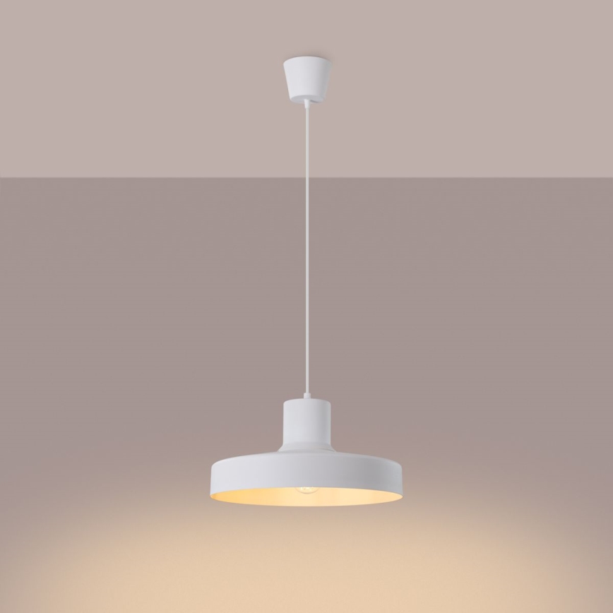 Hanglamp aan een koord BILO 1xE27/15W/230V diameter 35 cm wit