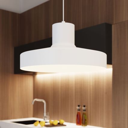 Hanglamp aan een koord BILO 1xE27/15W/230V diameter 35 cm wit