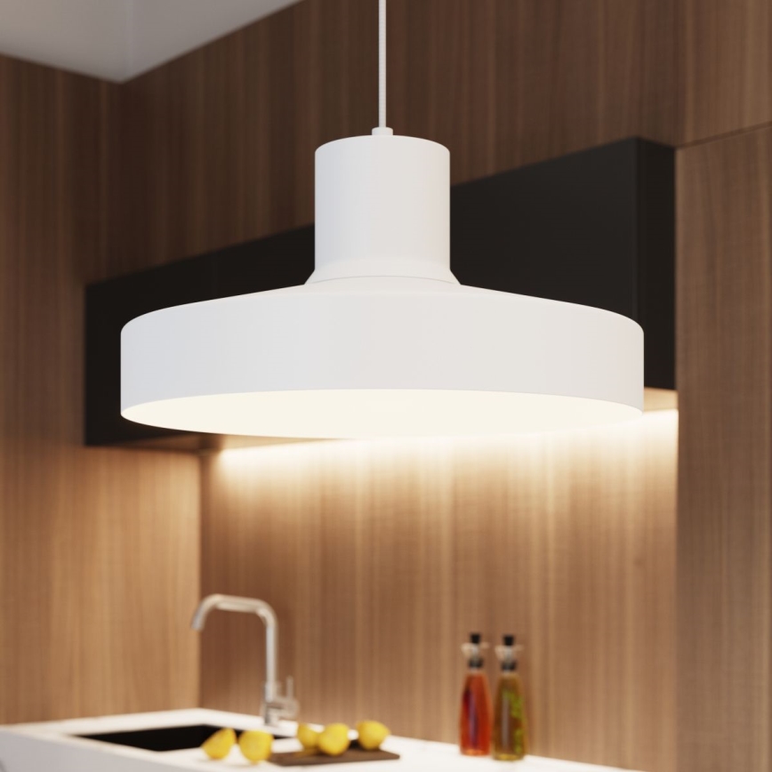 Hanglamp aan een koord BILO 1xE27/15W/230V diameter 35 cm wit
