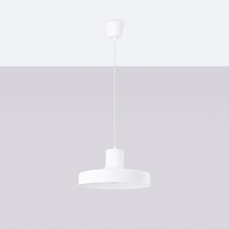 Hanglamp aan een koord BILO 1xE27/15W/230V diameter 35 cm wit