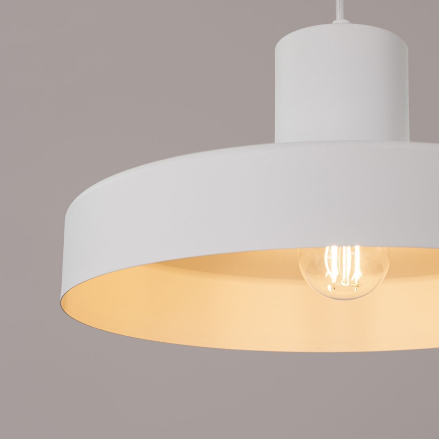 Hanglamp aan een koord BILO 1xE27/15W/230V diameter 35 cm wit