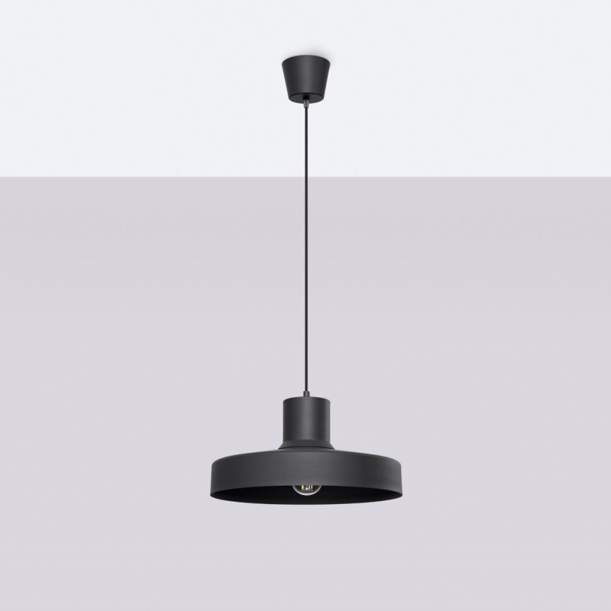 Hanglamp aan een koord BILO 1xE27/15W/230V diameter 35 cm zwart
