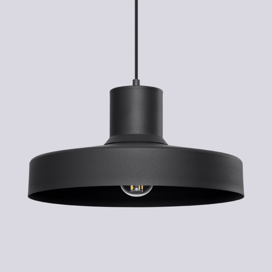 Hanglamp aan een koord BILO 1xE27/15W/230V diameter 35 cm zwart